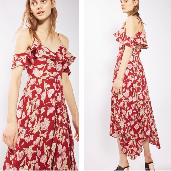 Topshop Dresses & Skirts - TOPSHOP | Hanky Hem Floral Dress